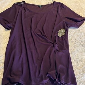 AUW Rich Purple Short Sleeve Top